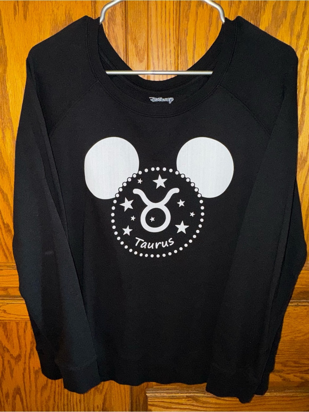 Disney Taurus Mickey Ears Black Long Sleeved Sweatshirt XXL